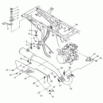 EXHAUST SYSTEM Sportsman 400L W97AC38C (4939673967A012)