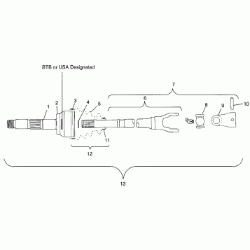 CV JOINT - BTB Sportsman 400L W97AC38C (4939673967B004)