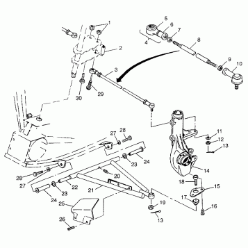 A-ARM/STRUT MOUNTING Sportsman 400L W97AC38C (4939673967B013)