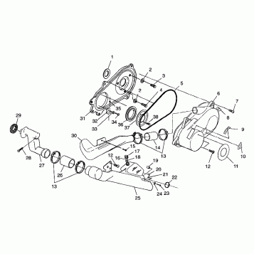 CLUTCH COVER Sportsman 400L W97AC38C (4939673967C006)