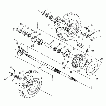 REAR WHEEL DRIVE Sportsman 400L W97AC38C (4939673967C007)