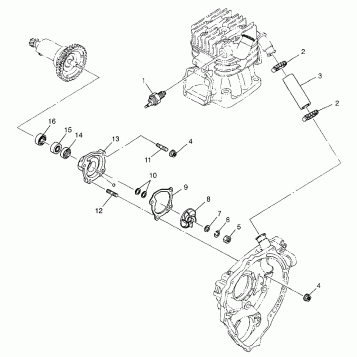 WATER PUMP Sportsman 400L W97AC38C (4939673967D003)