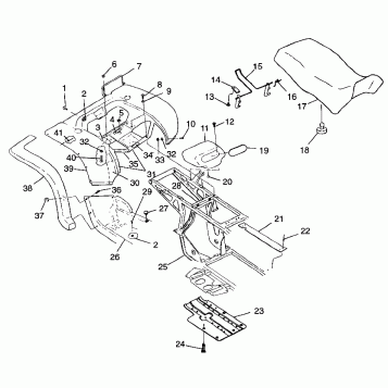 REAR CAB and SEAT XPLORER 400L W97CC38C (4939753975A006)