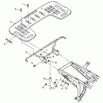 REAR RACK MOUNTING XPLORER 400L W97CC38C (4939753975A007)