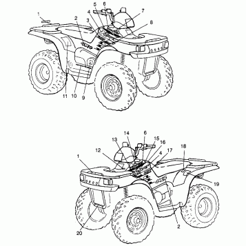 DECALS XPLORER 400L W97CC38C (4939753975A008)