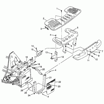 FRONT RACK and BUMPER MOUNTING XPLORER 400L W97CC38C (4939753975A009)