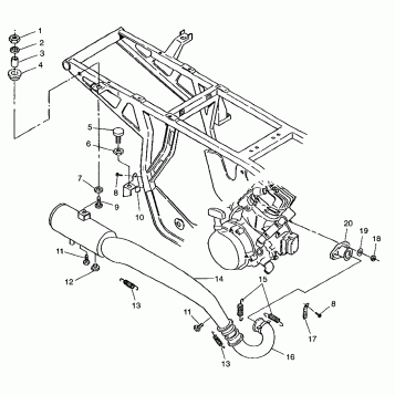 EXHAUST SYSTEM XPLORER 400L W97CC38C (4939753975A012)