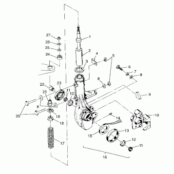 FRONT STRUT XPLORER 400L W97CC38C (4939753975B004)