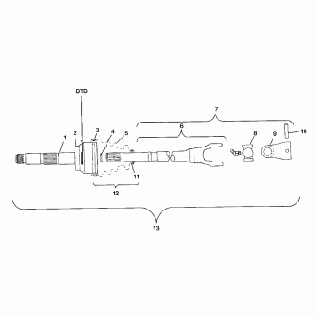 CV JOINT - BTB XPLORER 400L W97CC38C (4939753975B005)