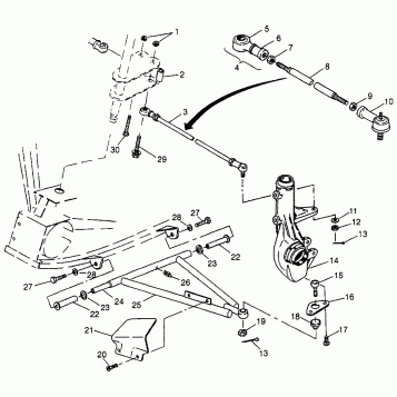 A-ARM/STRUT MOUNTING XPLORER 400L W97CC38C (4939753975B013)