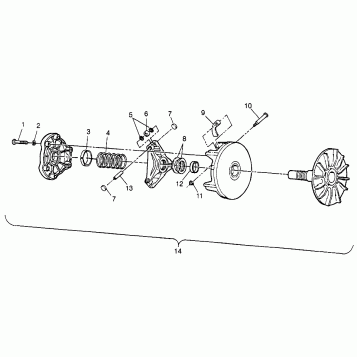 DRIVE CLUTCH XPLORER 400L W97CC38C (4939753975C002)