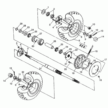 REAR WHEEL DRIVE XPLORER 400L W97CC38C (4939753975C007)