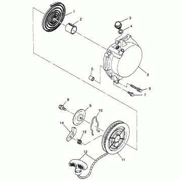 RECOIL STARTER XPLORER 400L W97CC38C (4939753975D004)