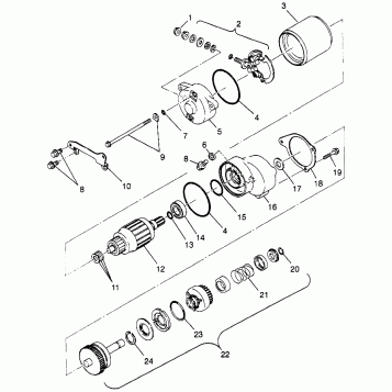 STARTING MOTOR XPLORER 400L W97CC38C (4939753975D005)