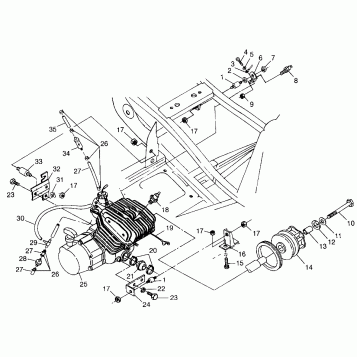 ENGINE MOUNTING XPLORER 300 W97CC28C (4939813981A011)
