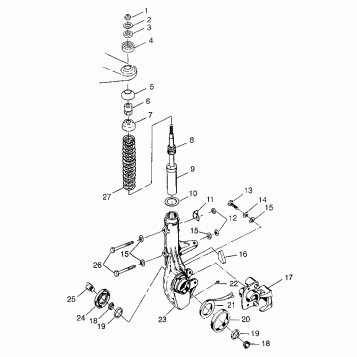 FRONT STRUT XPLORER 300 W97CC28C (4939813981B006)