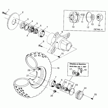FRONT WHEEL XPLORER 300 W97CC28C (4939813981B007)