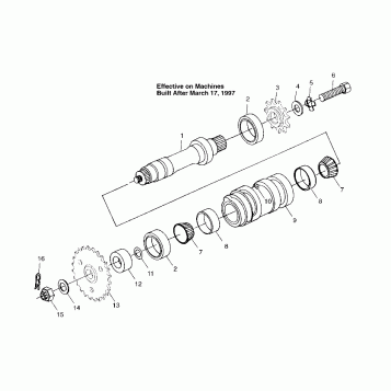 CENTER TIGHTENER (After 3/17/97) XPLORER 300 W97CC28C (4939813981B015)