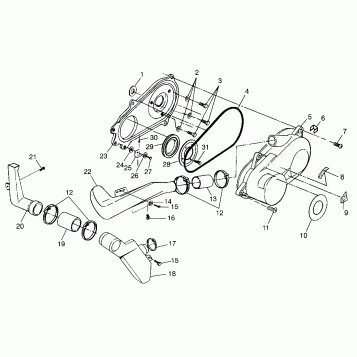 CLUTCH COVER XPLORER 300 W97CC28C (4939813981C004)