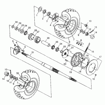 REAR WHEEL DRIVE XPLORER 300 W97CC28C (4939813981C007)