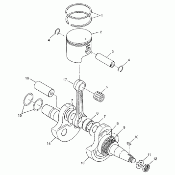 CRANKSHAFT and PISTON XPLORER 300 W97CC28C (4939813981C012)