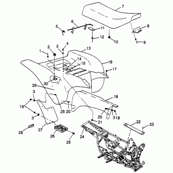 REAR CAB Scrambler 400L W97BC38C (4939893989A006)