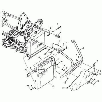 FRONT BUMPER and SHIELDS Scrambler 400L W97BC38C (4939893989A007)