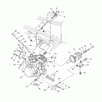 ENGINE MOUNTING Scrambler 400L W97BC38C (4939893989A009)