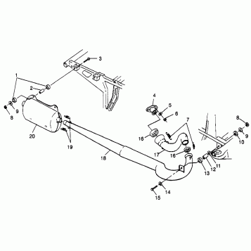 EXHAUST SYSTEM Scrambler 400L W97BC38C (4939893989A011)