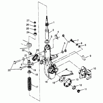 FRONT STRUT Scrambler 400L W97BC38C (4939893989B004)
