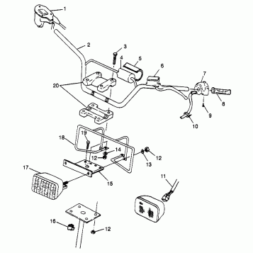 HANDLEBAR/HEADLIGHT Scrambler 400L W97BC38C (4939893989B008)