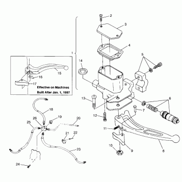 CONTROLS - MASTER CYLINDER/BRAKE LINE Scrambler 400L W97BC38C (4939893989B012)