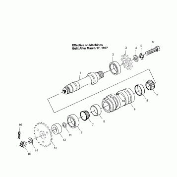 CENTER TIGHTENER (After 3/17/97) Scrambler 400L W97BC38C (4939893989B13A)