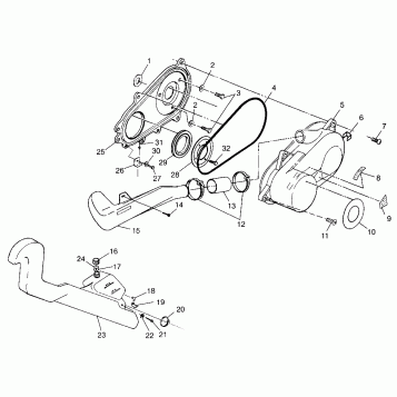 CLUTCH COVER Scrambler 400L W97BC38C (4939893989C006)