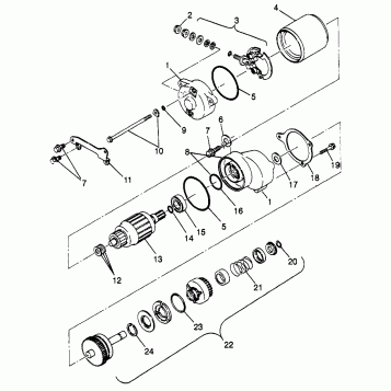 STARTING MOTOR Scrambler 400L W97BC38C (4939893989D006)