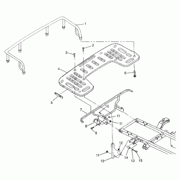 REAR RACK MOUNTING  SPORTSMAN 500 W97CH50A (4939993999A008)