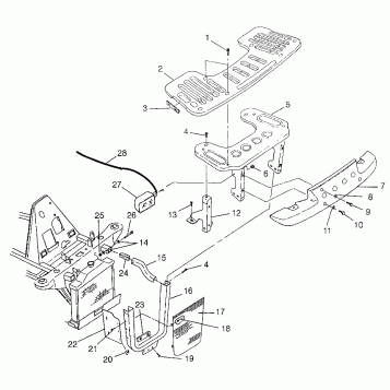 FRONT RACK and BUMPER MOUNTING  SPORTSMAN 500 W97CH50A (4939993999A010)