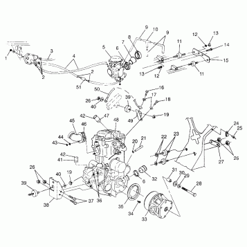 ENGINE MOUNTING  SPORTSMAN 500 W97CH50A (4939993999A011)