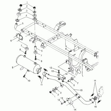EXHAUST SYSTEM  SPORTSMAN 500 W97CH50A (4939993999A014)
