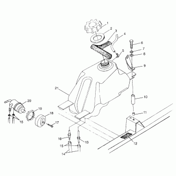 FUEL TANK  SPORTSMAN 500 W97CH50A (4939993999B001)