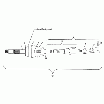 CV JOINT - NEAPCO  SPORTSMAN 500 W97CH50A (4939993999B003)