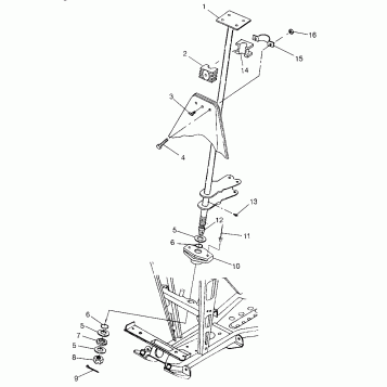 STEERING POST  SPORTSMAN 500 W97CH50A (4939993999B013)