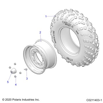 WHEELS, FRONT TIRE - A26SEE50B1/B4 (C0211403-1)