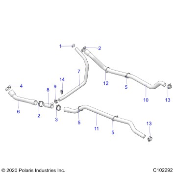 ENGINE, COOLING SYSTEM, HOSES - A24SHR57AM (C102292)