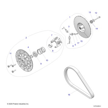 DRIVE TRAIN, SECONDARY CLUTCH - A26SDZ57AB (C0704298-3)