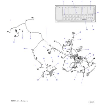 ELECTRICAL, MAIN WIRE HARNESS - A25SHY57AL/AN (C102567)