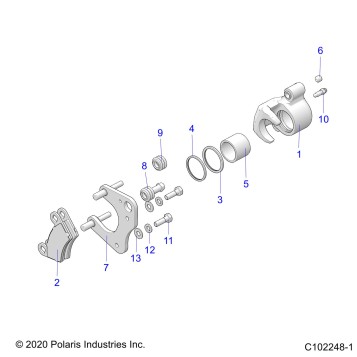 BRAKES, FRONT CALIPER - A24S6E57A1 (C102248-1)