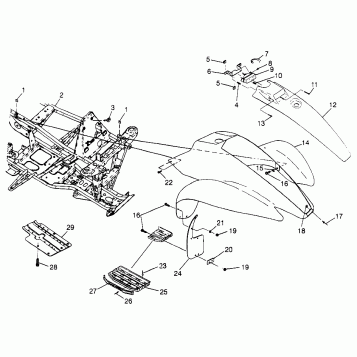 FRONT CAB Sport 400L W97BA38C and Trail Blazer W97BA25C (4940124012A005)