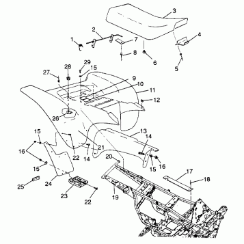 REAR CAB Sport 400L W97BA38C and Trail Blazer W97BA25C (4940124012A006)