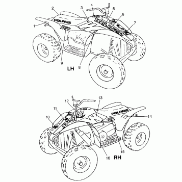 DECALS Sport 400L W97BA38C and Trail Blazer W97BA25C (4940124012A012)